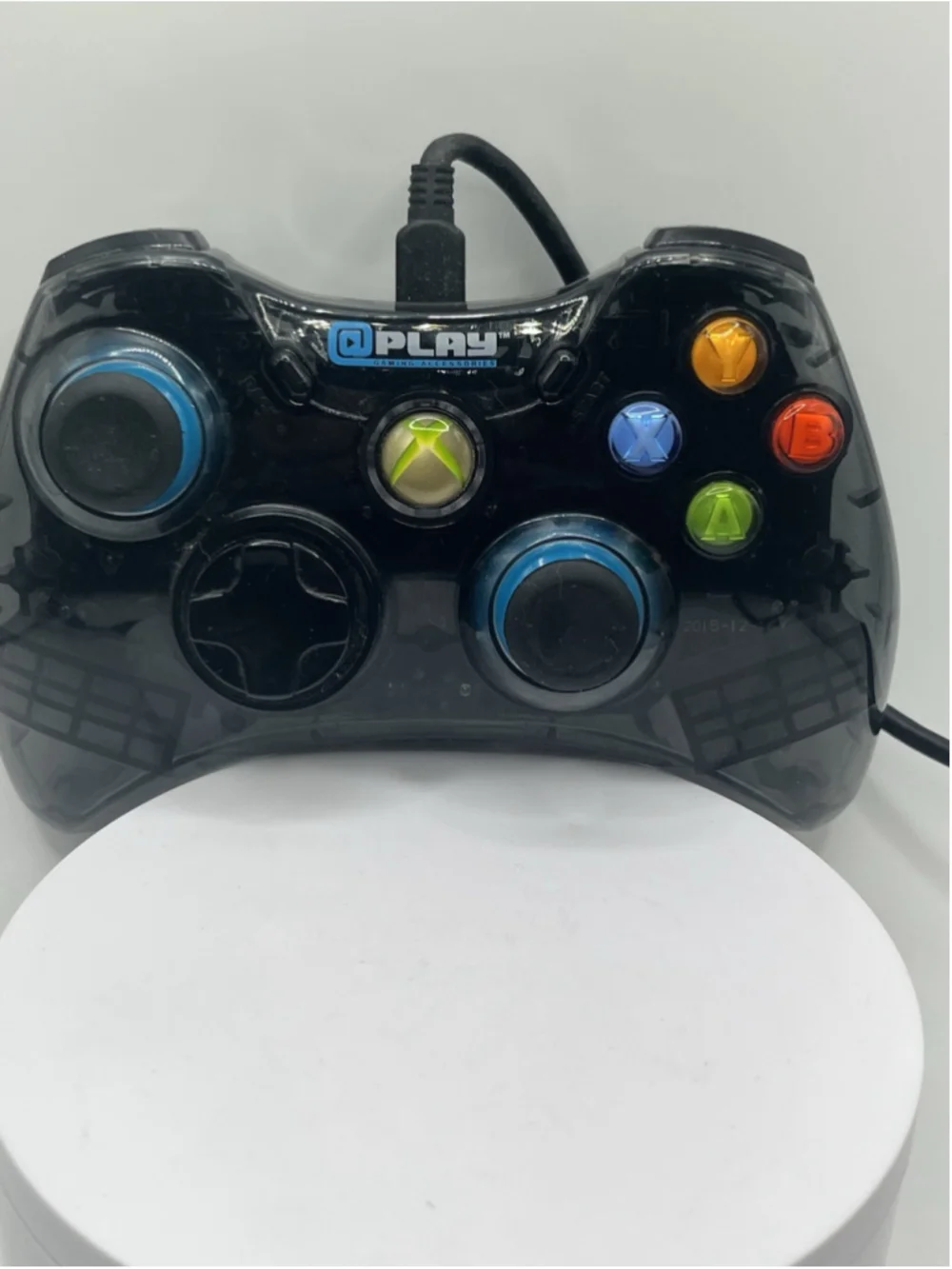 Play Gaming Wired Controller For XBOX 360 SMOKE CLEAR BLACK W/WIRE SEE ALL